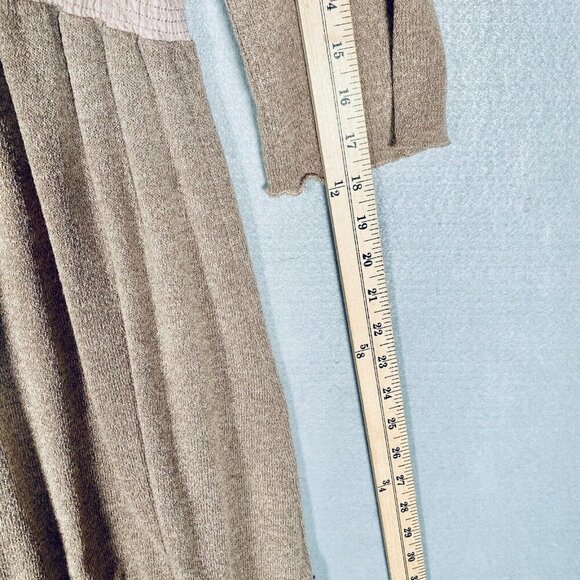 Forla Paris Midi Dress M Beige Cotton Blend Crinkle Pleat Fairycore - Picture 13 of 13